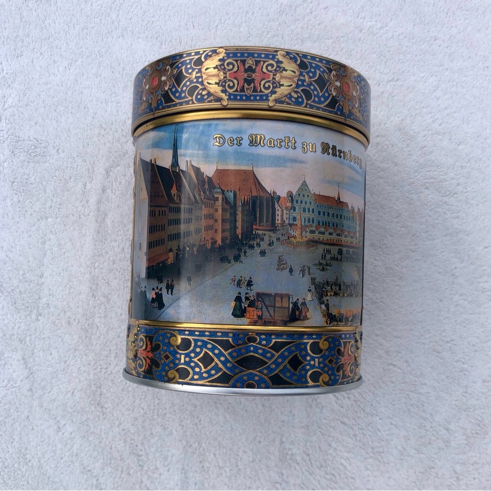 Empty Christmas Schmidt German Collectible Lubkuchen Cookie Tin